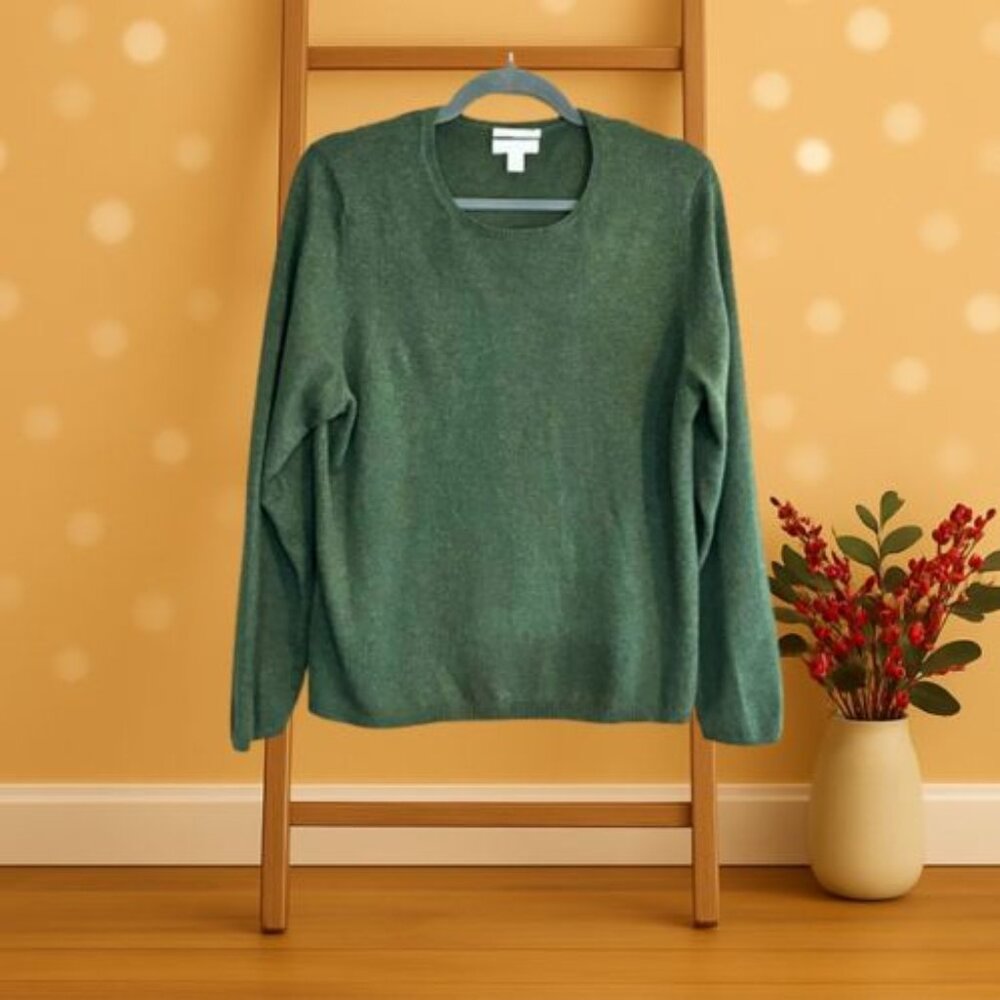 Charter Club Cashmere Sweater – Heather Pine/Green –Women’s XL –Holiday Favorite